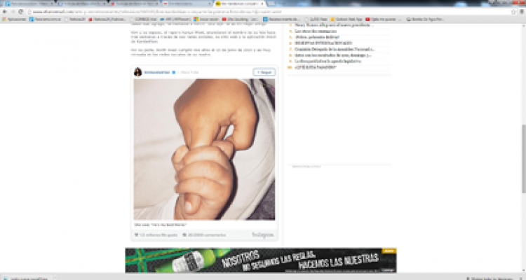 Kim Kardashian comparte la primera foto de su hijo Saint West 1 1836 ST 2
